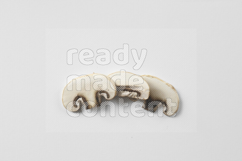 Mushrooms on white background