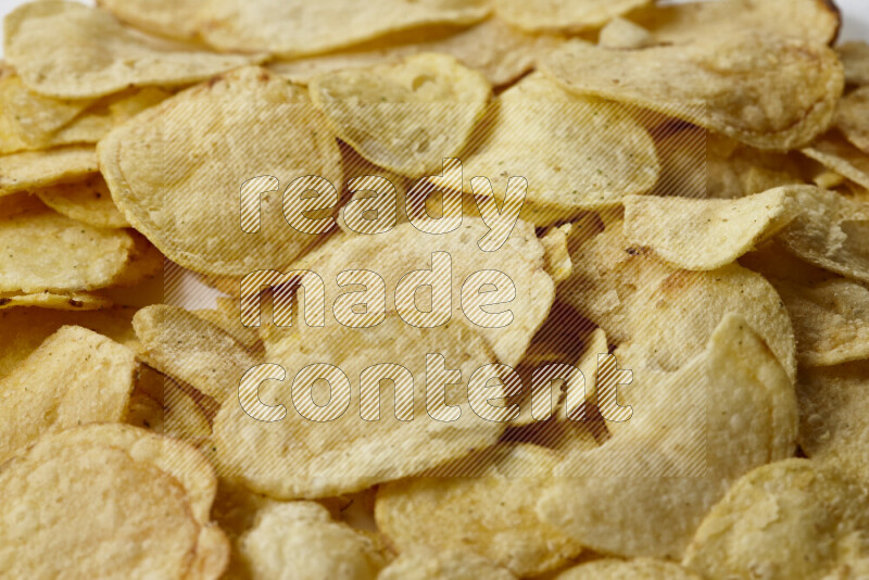 Chips snacks on white background