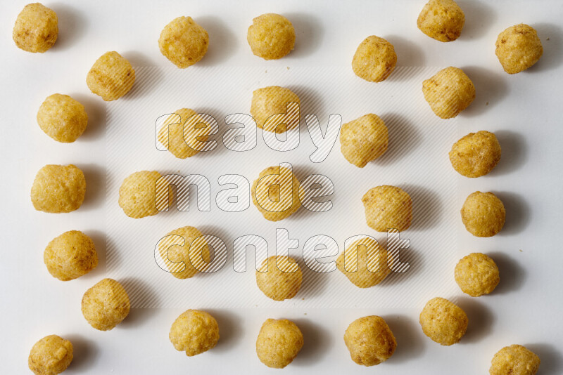 Puffs snacks on white background