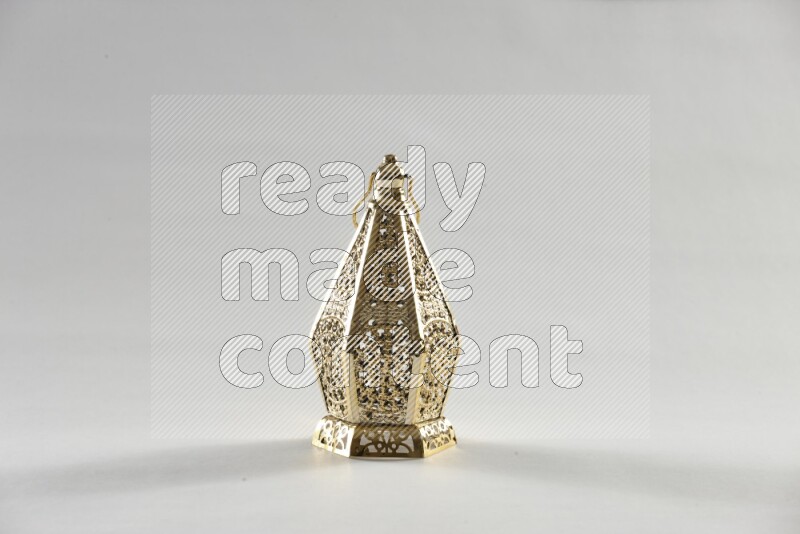 A ramadan lantern placed on white background
