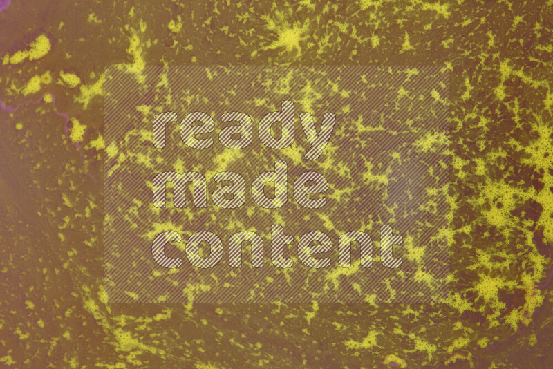 تظهر الصورة أشكال مختلفة من تداخلات اللون الأرجواني والأصفر