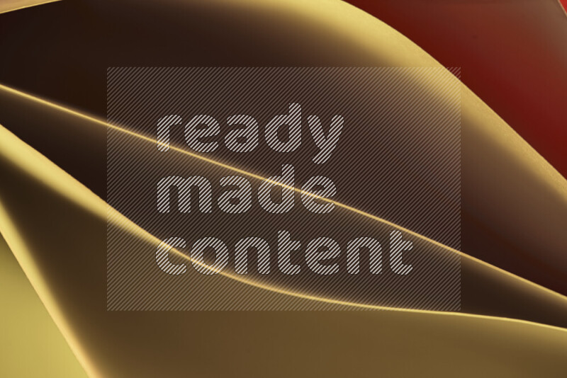 This image showcases an abstract paper art composition with paper curves in yellow, red and brown gradients created by colored light