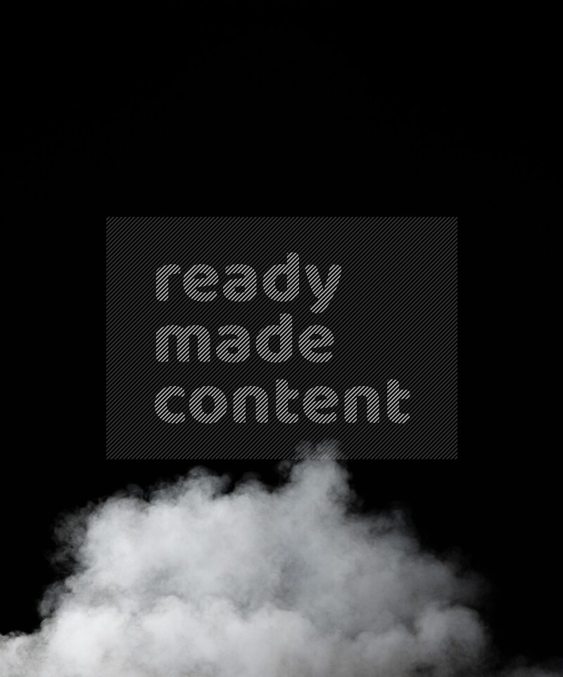 irregular white smoke on black background.