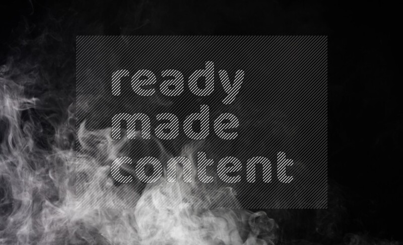 irregular white smoke on black background.