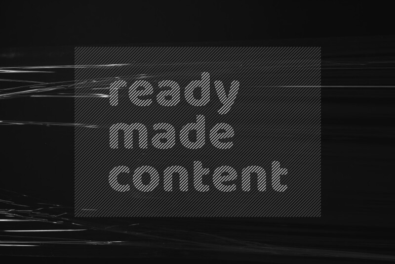 Plastic wrap texture on black background