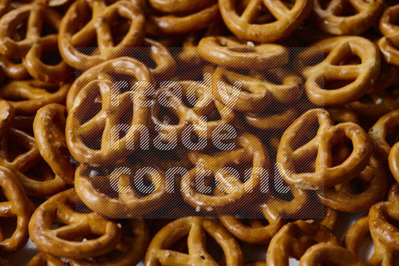 Pretzels snacks on white background