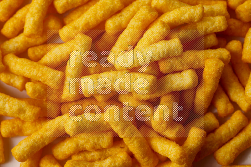 Puffs snacks on white background