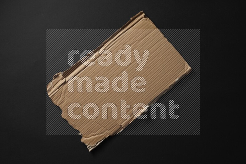 Cardboard on black background