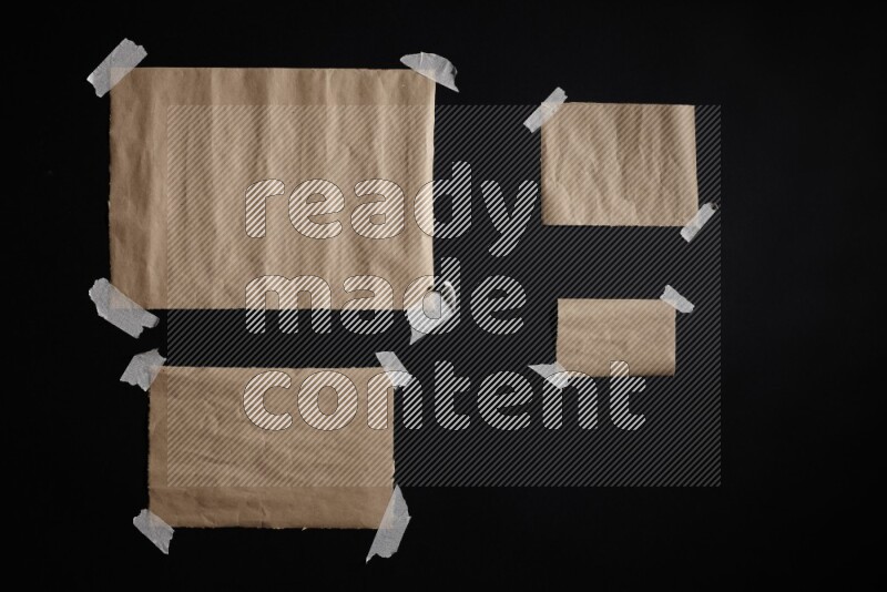 Craft paper on black background