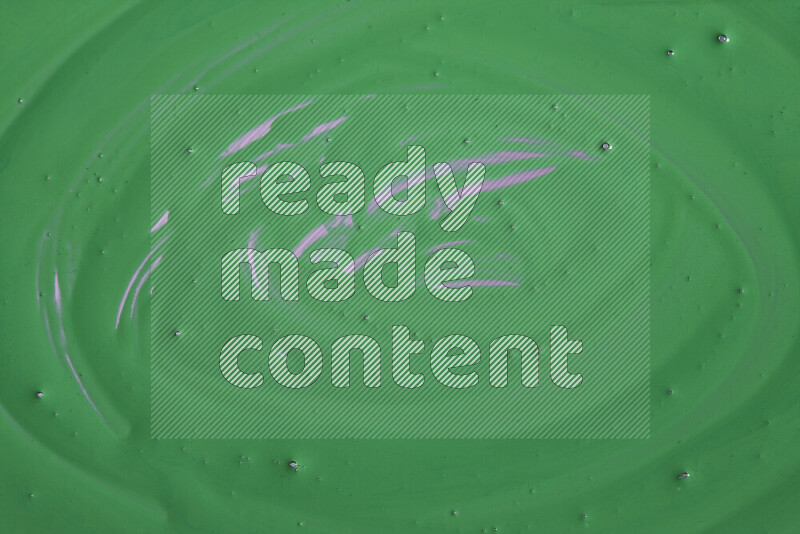 Close-ups of abstract green paint texture in different shapes