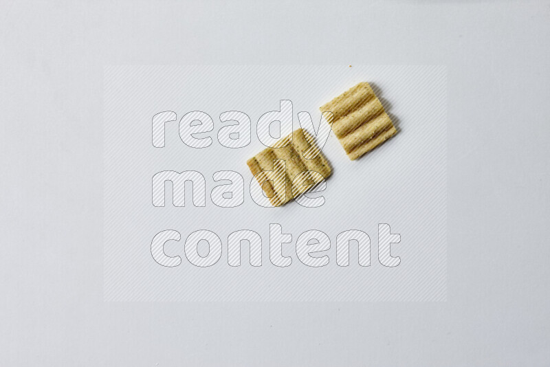 Crackers snacks on white background