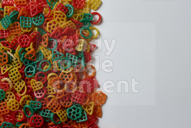 Snacks on white background