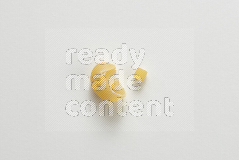 Different pasta types on white background