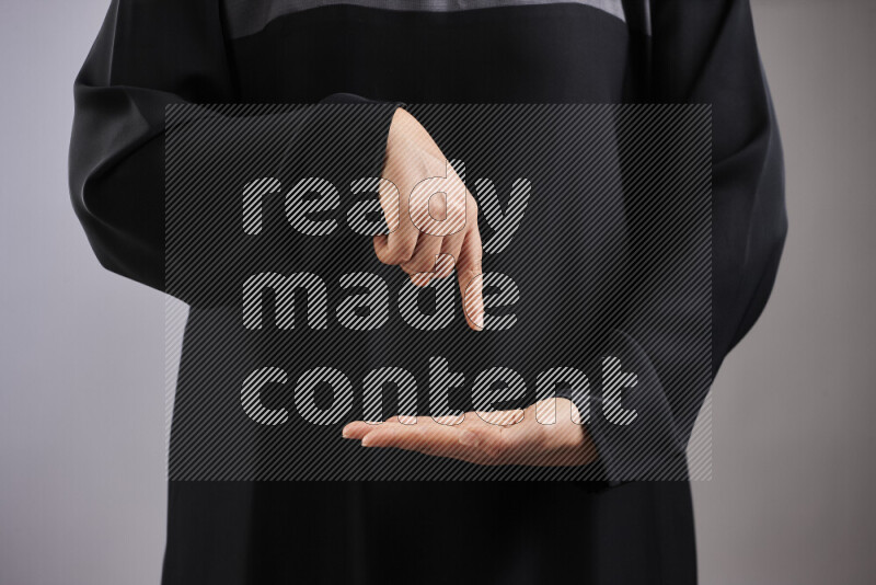 Woman hands gesturing sign language