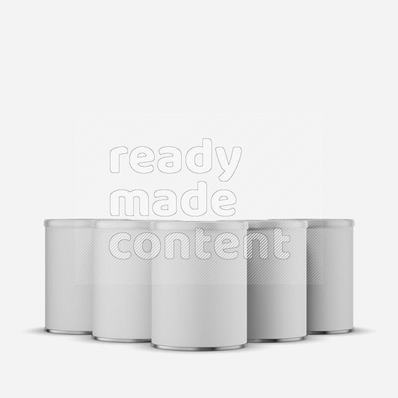 Set of paper tube mockup with glossy label and plastic cap isolated on white background 3d rendering