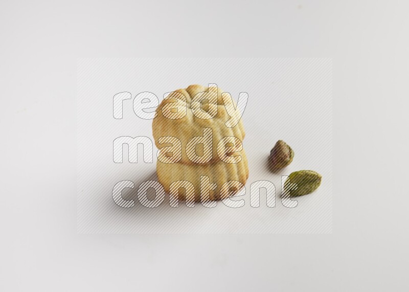 Two Pieces of Maamoul direct on white background