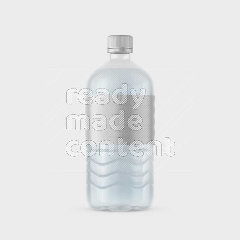 Plastic bottle mockup with a label isolated on white background 3d rendering