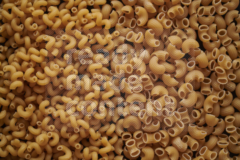 2 types of pasta filling the frame