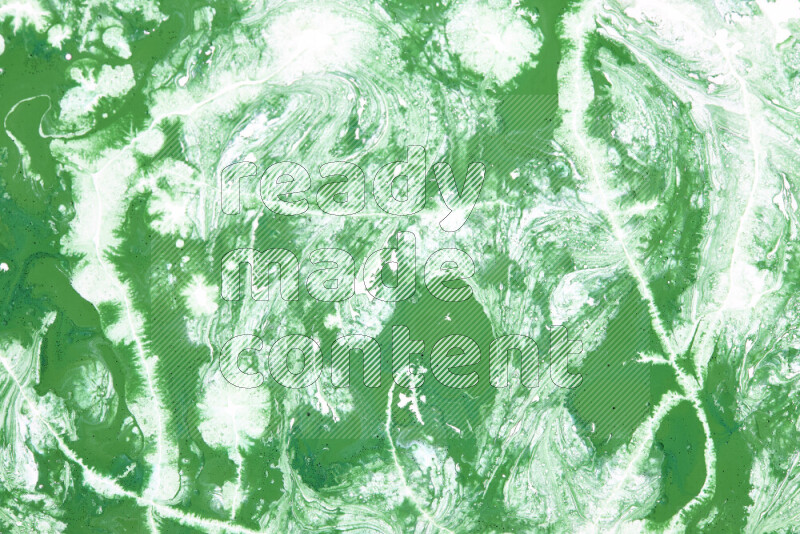 Abstract colorful background with mixed of green and white paint colors