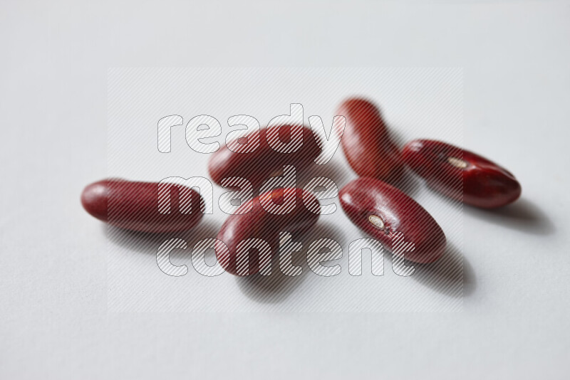 Red kidney beans on white background