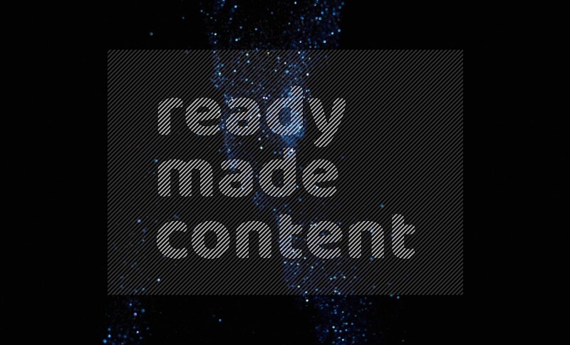 Blue glitter powder isolated on black background