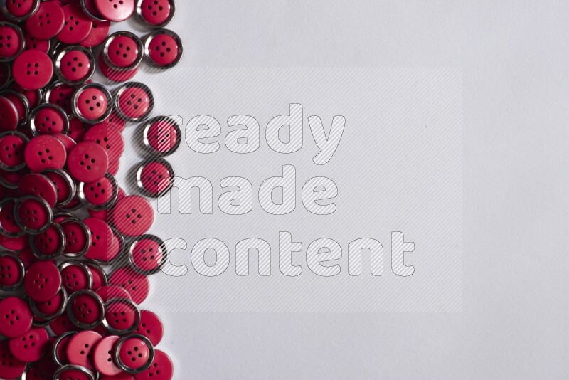 Red buttons placed on grey background